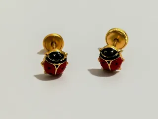 Pendientes Oro 18k Mariquita