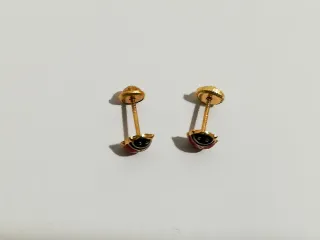 Pendientes Oro 18k Mariquita