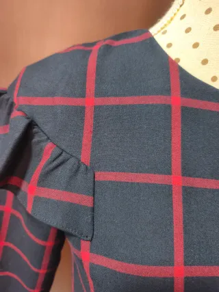 Vestido Zara cuadros manga larga