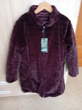 Anorak reversible mujer morado talla M