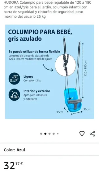 Columpio para niños rojo y amarillo