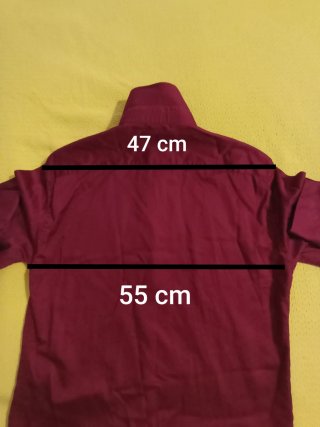 Camisa Hombre Celio Roja Talla L. Color granate.