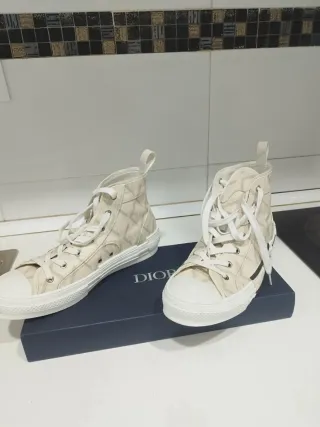 Zapatillas Dior Hombre Caña Alta Beige