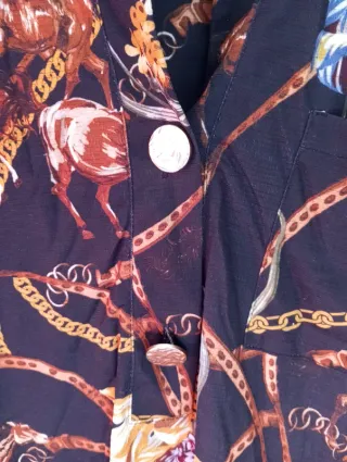 Vestido Zara estampado cadenas y caballos