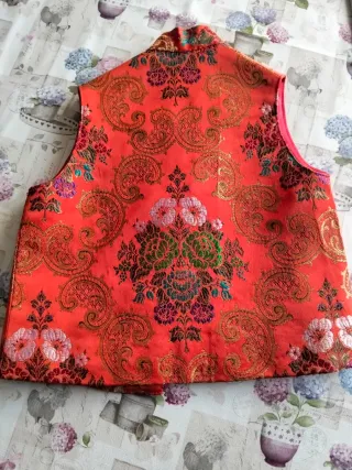 Chaleco Fallero rojo y Dorado