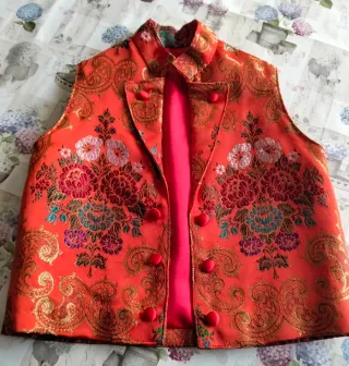 Chaleco Fallero rojo y Dorado