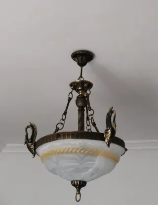 Lámpara de techo bronce vintage