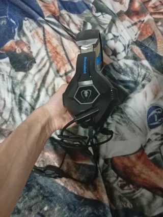 Auriculares Gaming Azul y Negro