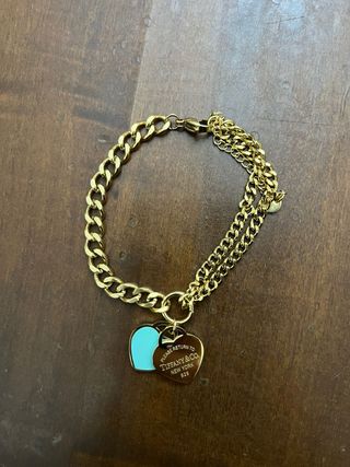 Bracciale Tiffany & Co. cuore oro e blu