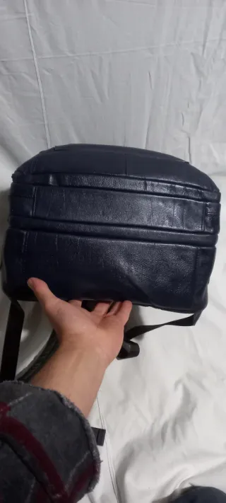 Zaino Piquadro Pelle Blu/Grigio