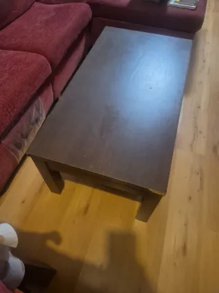 Mesa de centro de madera marrón