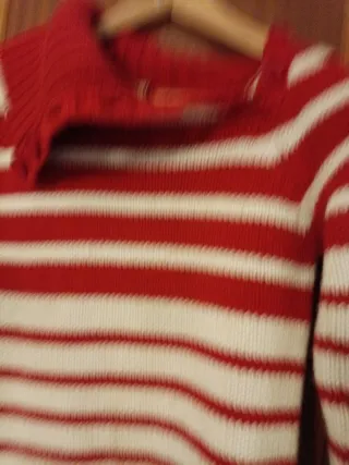 Jersey rayas rojo y blanco