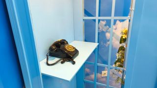 Cabina Teléfono Vintage Grande Azul