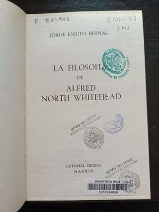 La filosofía de Alfred North Whitehead - Jorge Enj