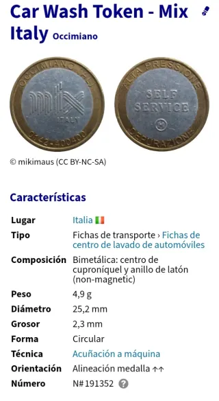 Token Autolavado Italia OCCIMIANO (AL)