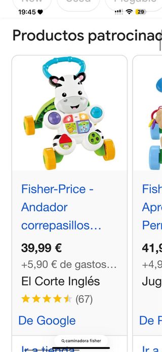 Andador Caminador Fisher-Price Cebra Bebé