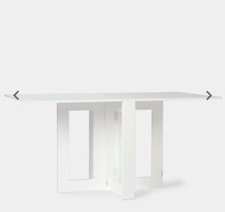 Mesa comedor plegable rectangular lacada blanca