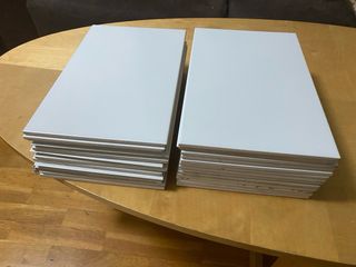 Baldosas blancas jaspeadas 30,5 x 20 cm