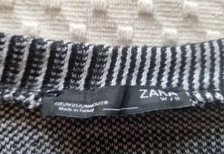 Jersey Zara cuadros gris y negro