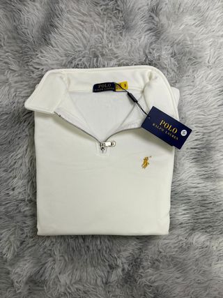Polo Ralph Lauren Quarter Zip Blanco Talla M