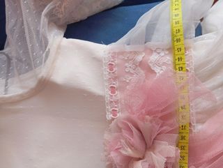 Vestido de Comunión Blanco y Rosa