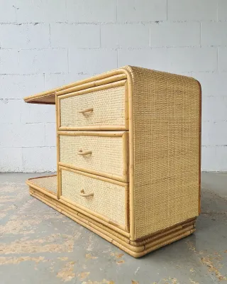 Mueble de Bambú. Vintage, 80s.