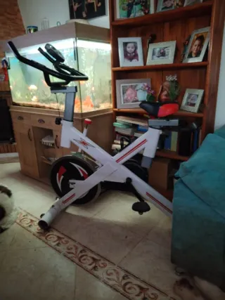 Bicicleta Estática Blanca