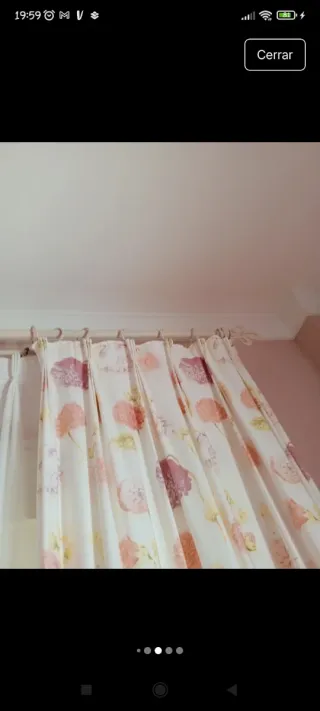 Cortinas Hortensias con Borlones