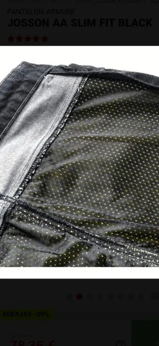 Pantalón vaquero ARMURE Slim Fit Negro W34 L36
