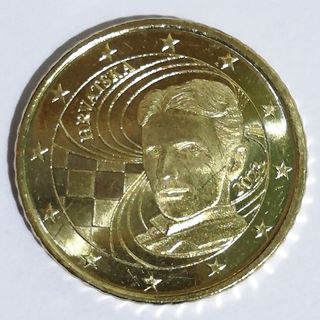 Moneda 50 céntimos Croacia Nikola Tesla 2022
