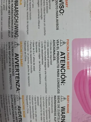 Bañera Hinchable Bebé Rosa