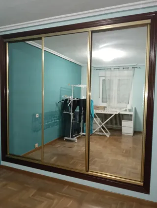 Puertas de armario con espejo 250x235 entero