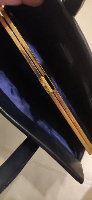 Bolso vintage piel negro