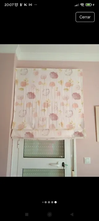 Estor Hortensias alargado con accesorios