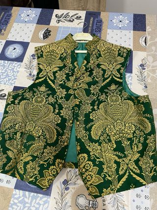 Chaleco Fallero Verde y Dorado