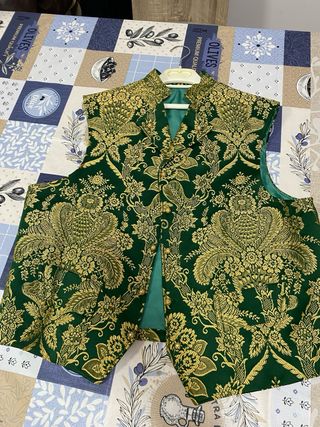 Chaleco Fallero Verde y Dorado