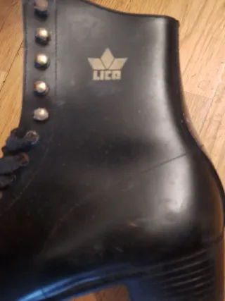 Patines de hielo antiguos negros y bolsa -talla 41