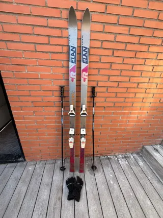 Conjunto Esquí Elan Challenger Botas y Bastones