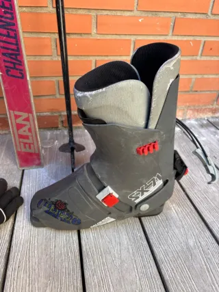 Conjunto Esquí Elan Challenger Botas y Bastones