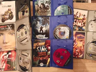 Lote PS2 Slim + 9 Juegos, Mando, Memory y Cables