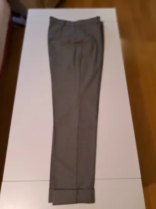 Traje de chaqueta mujer gris y negro