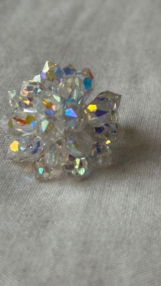 Set 3 Anillos Swarovski Cristales Rojos y Transpar