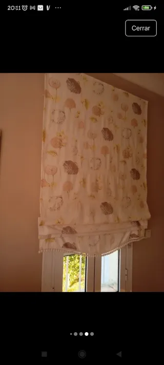 Estor Hortensias y Borlones con accesorios