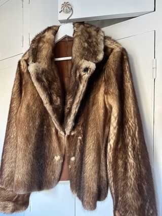 Abrigo corto piel reversible