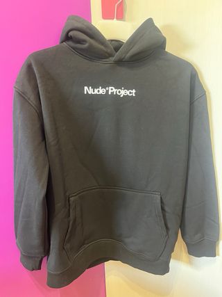 Sudadera Nudet Project Negra Flores