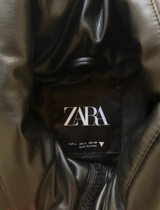 Chaleco acolchado efecto piel Zara