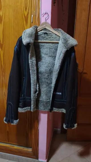 Abrigo de piel forrado