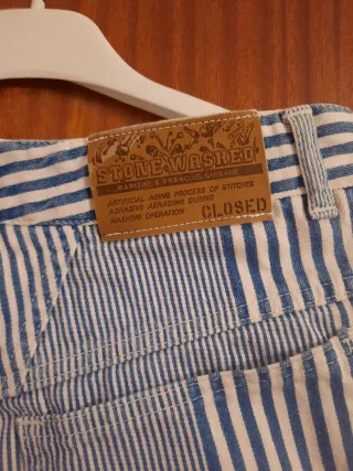 Vaqueros Closed rayas azules y blancas