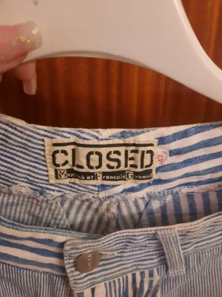 Vaqueros Closed rayas azules y blancas
