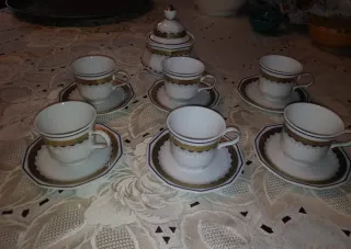 Servizio caffé Bavaria Germania Porcellana Oro Bia